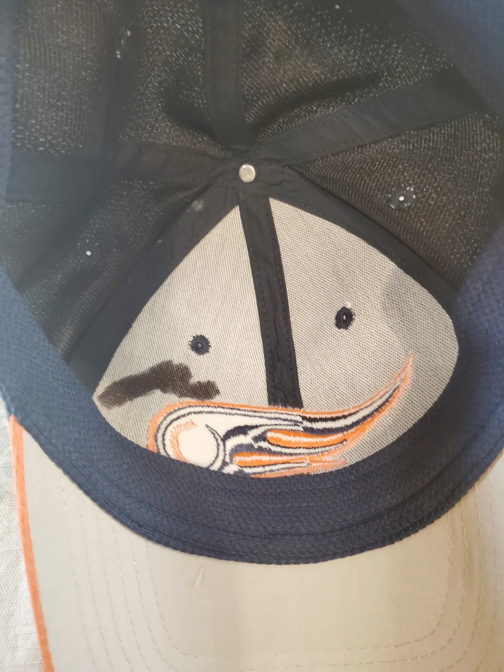 Youth Two-Tone Black and Orange Baseball Cap